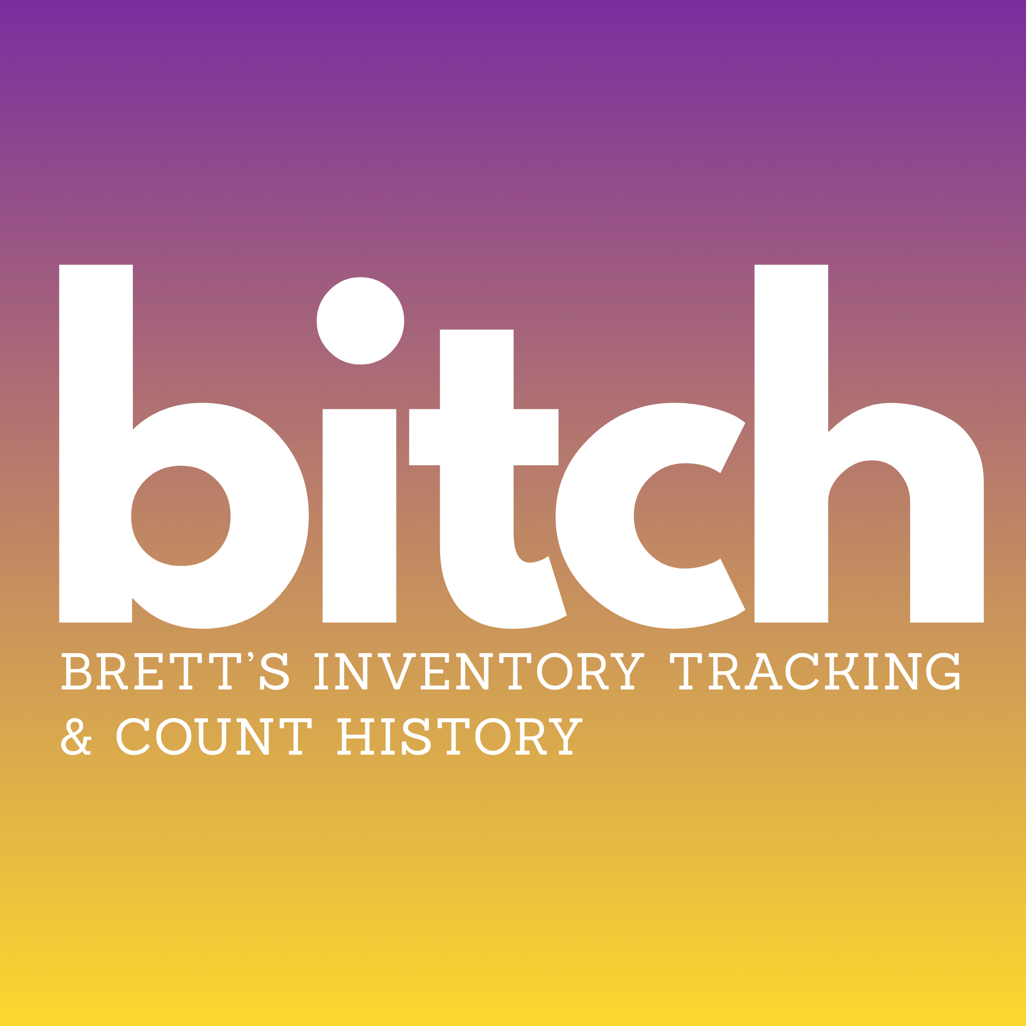 BITCH — Brett's Inventory Tracking & Count History